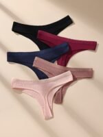 5Pcs Of High Elasticity Autumn And Winter Women'S Underwear, Soft And Breathable Sexy Women'S Underwear, Women'S Underwear Underwear
