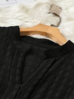Elegant V-Neck Tank Top For Women, Made Of Solid Color Knitted Fabric, Featuring High Elasticity, Suitable For Wearing In All Seasons. - Image 9