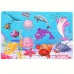 30Pcs Wooden Puzzles For Kids - Animal, Dinosaur & Cartoon Themes With Fire Trucks, Police Cars & Construction Vehicles - Educational Toys For Hand-Eye Coordination, Problem-Solving & Cognitive Development - Vibrant Colors, Durable Wooden Flat Puzzles For Kindergarten & Early Learning Gifts, Kids Learning Games | Cartoon Vehicles | Safe For Kids, Puzzles For Toddlers - Image 7