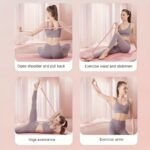 1Pc Proflex 8-Shaped Silicone Yoga Resistance Band - Universal Elastic Fitness Stretching Rope For Back, Waist, Arm Exercise - Ideal For Home, Gym, Outdoor Workouts - Image 6