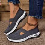 Women'S Slip-On Casual Sneakers - Breathable Fabric Upper & Eva Cushioned Sole, Low-Top Comfortable Walking Shoes For All-Season Wear, Multi-Color Options, Ladies Sneakers - Image 16