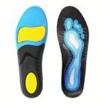 1 Pair Arch Support Sneakers - Shock-Absorbing, Breathable Fabric, High-Elasticity, Unisex Sports & Basketball Footwear With Blue & Yellow Design, Arch Support Shoes|Trendy Footwear|Comfortable Fit, Basketball Shoes - Image 3