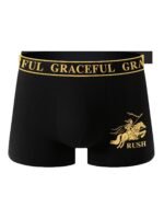 4Pcs Men'S Boxer Briefs - Stylish & Comfortable High-Elasticity Underwear With Golden Geometric Patterns, Soft Breathable Fabric For Casual Attire, Everyday Comfort | Stylish Boxers | Comfortable Fit - Image 5