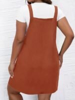 Vestido Corto Sin Mangas Con Bolsillos Para Mujer, Talla Grande - Image 8