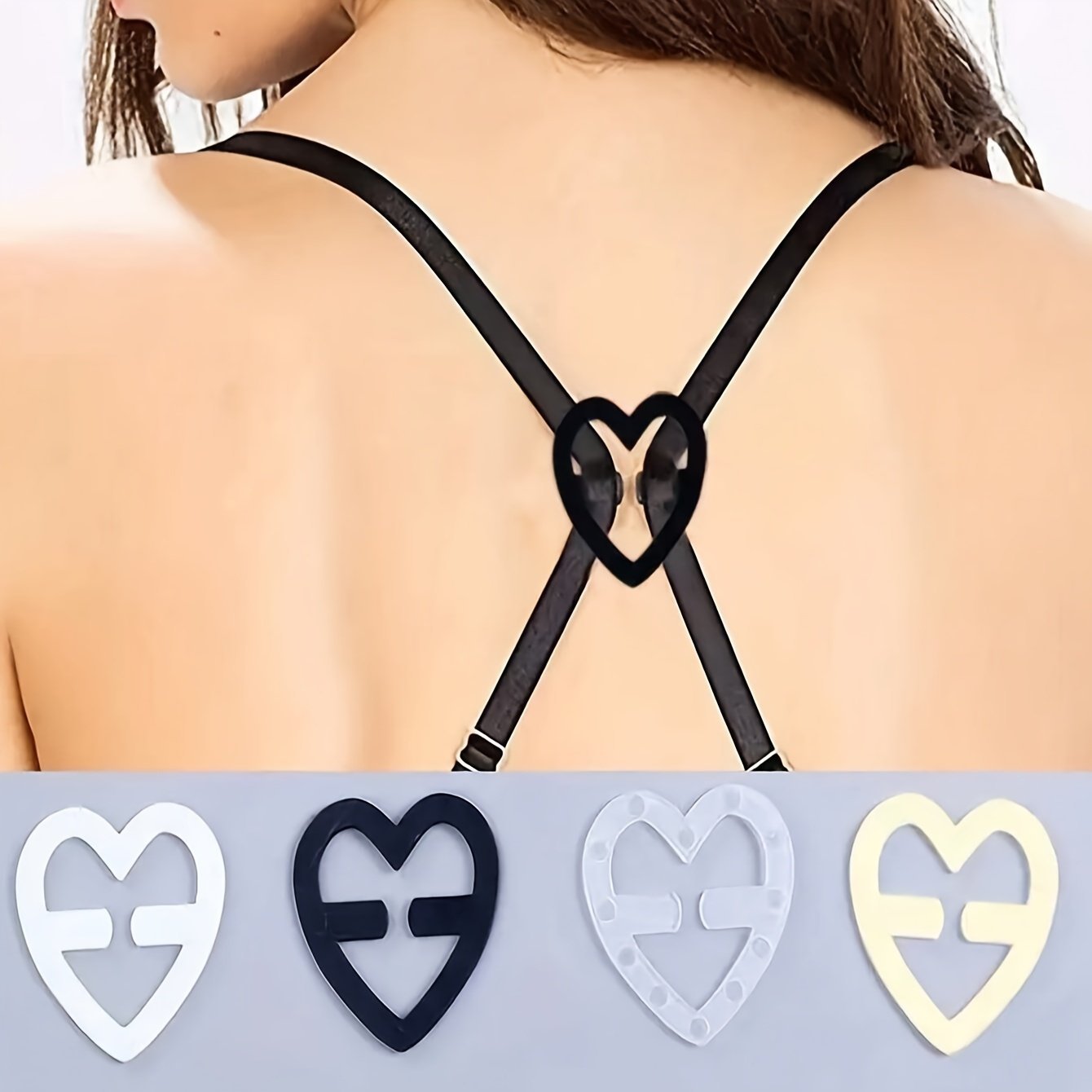 product-fancy-f3b36a24-1091-463f-b898-caa40865c0d6.jpg 4Pcs Bra Shoulder Clips, Invisible Adjustable Underwear Straps Anti Slip Clips, Women'S Lingerie & Underwear Accessories - Image 1