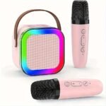 Mini Portable Karaoke System With 1 Or 2 Wireless Microphones - Colorful Led Disco Lights, Rechargeable Lithium Battery, Usb Charging, Ideal For Home Parties, Birthdays, And Valentine'S Day Gifts, Karaoke Equipment|Modern Karaoke Machine|Wireless Microphone - Image 11