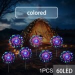 1 Pack Of 200/150/60 Led Solar Garden Lights, Solar Fireworks Lights With 8 Lighting Modes Outdoor Light Suitable For Garden Patio Pathway Party Wedding Decoration - Image 7