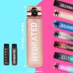 32 Oz (1000 Ml) Inspirational Sports Water Bottle With Time Markers - Wide Mouth, Leak-Proof, And Stir-Friendly - Includes A Carrying Strap (1 Bottle) - Image 7