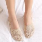 5 Pairs Non Drop Heel Short Socks, Lace Boat Socks, Women'S Summer Thin Shallow Mouth Silicone Non-Slip Invisible Socks - Image 4