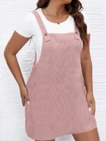 Vestido Corto Sin Mangas Con Bolsillos Para Mujer, Talla Grande - Image 7