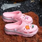 Women'S Lightweight Pink With Floral & Bow Charms - Sweet Style, Breathable Eva Material, Comfortable All-Season Footwear - Image 14