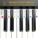 Easy-Learn Piano Notes For Beginners - 88 Key Full Range, Removable & Reusable Keyboard Guide With Colorful Labels (White/Black), No Stickers Needed, Perfect For Practicing Major & Minor Scales, Piano Accessories - Image 3