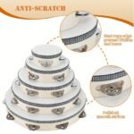 1Pc Wood Handheld Tambourine, Single Row Metal Jingles, Percussion Musical Instrument For Church, Ktv, Party, Game - Image 14