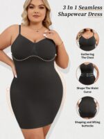 Gsilisupport Plus Size Seamless Shapewear Dress - Tummy Control, Waist Lift, Buttock Sculpting, Elegant Backless Slip Design, Stretch Nylon Fabric, Comfort Fit For Women, Special Occasion Attire | Seamless Fashion | Medium Support Garment - Image 3