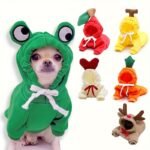 Cute Fruit Design Dog Hoodie - Winter Warm Fleece Pet Clothes For Dogs Christmas Gift
