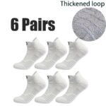 6/12 Pairs Men'S Soft Breathable Athletic Socks - Geometric Pattern, Low-Cut Design For Basketball & Football, Comfortable Polyester Blend, Black & White Options, Sports Socks, Sporty Style, Durable Knit - Image 18