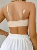 Seamless Strapless Bandeau Bra With Removable Pads, Wireless Support, Smooth Nylon Fabric - Image 9