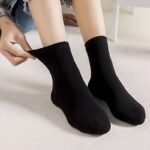 5/10 Pairs Women'S Lightweight Breathable Black Ankle Socks - Solid Color Basic Everyday Casual Socks, Soft Comfort Fit, Hand Wash Only, Cute Socks, Versatile Clothing Accessory, Simple Sock Pattern - Image 6