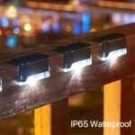 Solar-Powered Led Step Lights - Ip65, Durable Plastic, Outdoor Pathway & Garden Decor, Nighttime Safety For Stairs, Garden Pathway Lighting | Modern Outdoor Lighting | Solar Charged Lights