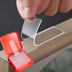 120Pcs Heavy-Duty Double-Sided Tape - Easy To Cut, Waterproof, Multi-Purpose For Kitchen & Bathroom Hooks, Sticks To Walls & Glass Without Drilling, Red Storage Box Included, Slim Bathroom Storage - Image 11