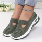 Women'S Breathable Slip-On Sneakers - Lightweight Knit Casual Shoes With Arch Support, Machine Washable & All-Season Comfort, Multi-Color Options For Casual Attire, Ladies Sneakers, Stylish Slipons, Comfortable Fit, Comfort Seekers - Image 17
