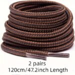 2 Pairs Round Boot Laces Heavy Duty And Durable Shoelaces For Boots, Work Boots, Hiking Shoes - Image 9