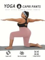 Plus Size Leggings For Women, Super Soft High Waisted Tummy Control Yoga Capri Pants, No See Through Workout Running Leggings - Image 9
