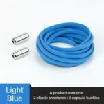 Easy Slip-On No-Tie Elastic Shoelaces With Metal Buckle - Quick Fasten, Machine Washable, Solid Color - Image 13