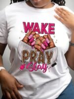 Graphic Print Crew Neck T-Shirt, Casual Short Sleeve Top For Spring & Summer, Women'S Clothing - Image 2