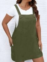 Vestido Corto Sin Mangas Con Bolsillos Para Mujer, Talla Grande - Image 5
