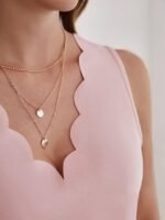 Scallop Trim Solid Tank Top, Elegant Sleeveless Tank Top For Summer, Women'S Clothing - Image 7