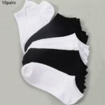 10 Pairs Solid Ankle Socks, Simple & Lightweight Low Cut Socks, Women'S Stockings & Hosiery - Image 12