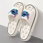 Disney Stitch Women'S Soft Eva Slip-On Slippers - Non-Slip Ventilated Shower Design, All-Season Indoor/Outdoor House Shoes With Cute Cartoon Pattern, Black & Pink Options, Hand Washable, Indoor Footwear, Slipon Style, Durable Footwear - Image 5