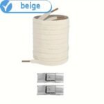 1 Pair Easy-Install Elastic Flat Shoelaces With Metal Buckles - No-Tie, Lightweight & Durable Polyester Blend - Ideal For Sneakers, Hiking & Casual Shoes - Handwashable, Shoe Accessories - Image 17