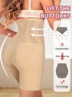 1Pc Women'S High-Waist Breathable Comfort Shapewear Boxer Briefs - Seamless, Butt-Lifting, S-Xxl Size, Elegant Solid Color Underwear For Everyday & Special Occasions, High Waisted Boxer Shorts, Butt Lifting Underwear, Minimalist Underwear, Comfortable Fit - Image 9