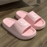Chic Cartoon Face Slides - Soft Eva Material, Thick Sole Indoor Slippers For Couples, Comfortable And Stylish Bedroom Footwear, All-Season Wear - Image 3