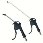 Heavy Duty Extended Reach Air Blow Gun With Double Hook, Stainless Steel Air Duct, Non-Slip Handle, And Plastic Tip - Manual Operation, No Electricity Required
