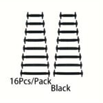 16Pcs Easy-Install No-Tie Silicone Elastic Shoelaces - Waterproof, Stain-Resistant Elastic Laces For Sneakers & Boots - Image 3