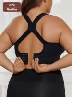 Plus Size Seamless Bra - Shock-Absorbing, Push-Up, Breathable Mesh Back, No Underwire, Removable Pads, Ideal For &, Elegant Design, Apparel | Elegant Bra | Comfortable Fit - Image 3