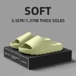 Lightweight Eva Slippers For Men And Women - Non-Slip, Comfortable Indoor And Outdoor Wear, White With Black Accents, All-Season Wear, Casual Home Shoes|Minimalist Design|Eva Upper Material - Image 2