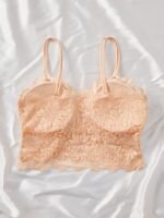 Removable Pads,Wire-Free Sexy Lace Bralette With Removable Pads - Black Floral Lace, Backless Design For Women, Everyday Comfort, Everyday Bra | Floral Pattern Bralette | Feminine Design - Image 10