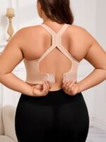 Plus Size Seamless Bra - Shock-Absorbing, Push-Up, Breathable Mesh Back, No Underwire, Removable Pads, Ideal For &, Elegant Design, Apparel | Elegant Bra | Comfortable Fit - Image 5