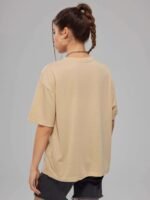 Solid Color Letter Print Casual Sports T Shirt, Soft Crew Neck Short Sleeve Tee, Women'S Clothing - Image 9