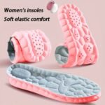 2Pcs Ultra Soft Shoe Insoles - Cushioned Heel & Arch Support, Anti-Fatigue & Anti-Odor - Customizable Cushion Pads For Running, Standing, All Shoes - Pink Color, Trimmable For Fit - Ideal For Women'S Footcare & Athletic Use, Breathable Material, Running Insole, Lightweight Insole, Durable Padding, Orthopedic Support, Active Women