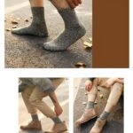 3/5 Pairs Men'S Thick Warm Knit Crew Socks - Solid Color Winter Socks With Ribbed Cuffs, Polyester Blend, Hand Wash Only, Ideal For Cold Weather Comfort, Winter Socks, Handwash Only Socks, Ribbed Cuff Socks, Durable Knit Socks - Image 12