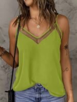 Spring/Summer/Autumn Fashion Solid Color Elegant Commuting Strap Vest