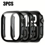 3Pcs Sports & Casual Protective Case Set For Apple Watch, Full-Body Shockproof Scratch-Resistant Hard Pc Cover With 9H Tempered Glass Screen Protector, Compatible With Apple Watch 38/42/40/44/41/45/46Mm, Ultra/Series 11/10/9/8/7/6/5/Se/4 - Image 5
