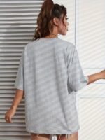 Facial Graphic Sports T-Shirt, Round Neck Short Sleeves Workout Top, Women'S Activewear - Image 5