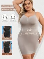 Gsilisupport Plus Size Seamless Shapewear Dress - Tummy Control, Waist Lift, Buttock Sculpting, Elegant Backless Slip Design, Stretch Nylon Fabric, Comfort Fit For Women, Special Occasion Attire | Seamless Fashion | Medium Support Garment - Image 9
