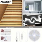 15.24Meter/9.75Meter/4.88Meter Usb Led Strip Lights, 5V 2835 White/Warm White Led With Switch Button, Flexible Usb Tape, Adhesive, Cuttable For Tv Backlight, Bedroom, Cabinet, Kitchen, Diy Lighting - Nbbuff